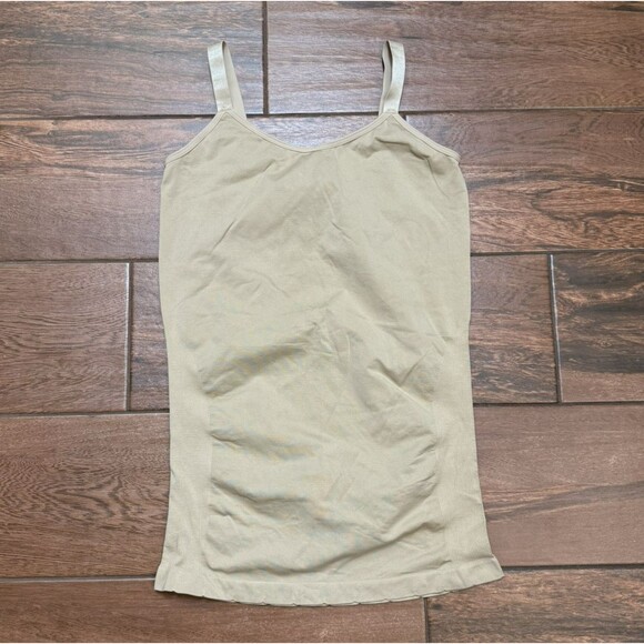 Ultra Teeze Maternity Beige Tan Tank Top One Size Lightweight Soft Stretchy - Picture 1 of 5